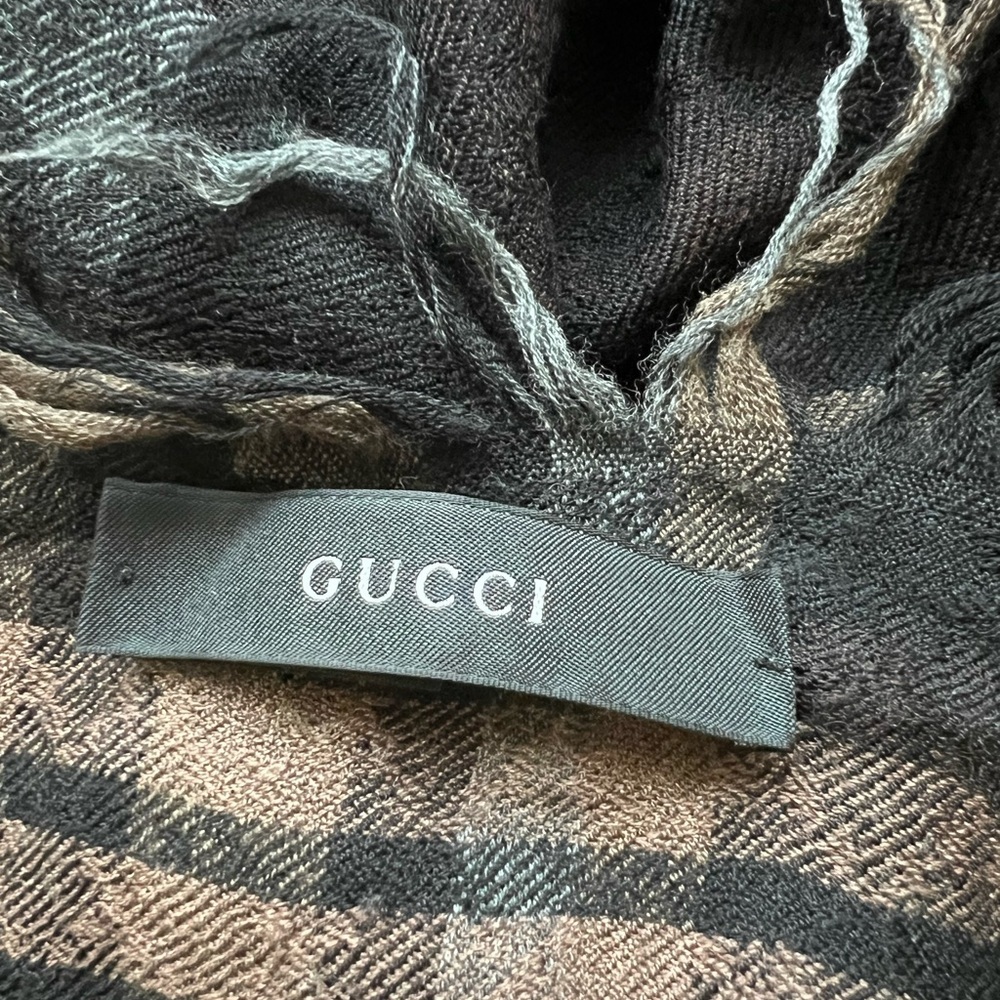 GUCCI Wool/Silk Scarf 50”x50” - Picture 5 of 5